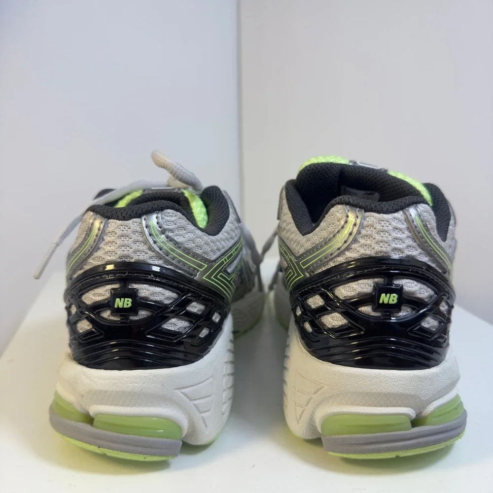 New Balance 1906R Boys 5.5 Silver Lime Green Metallic Running Shoes GC1906CQ